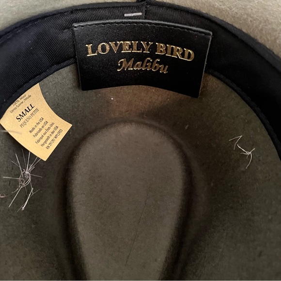 Lovely Bird Malibu Pale Olive Verona Fedora Hat S NEW - Picture 6 of 7